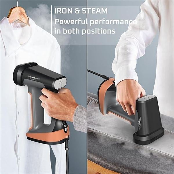 Rowenta Pure Force 3in1 Steamer & Iron, 7.1 Oz Tank Capacity, Vertical Steaming, Horizontal Ironing,