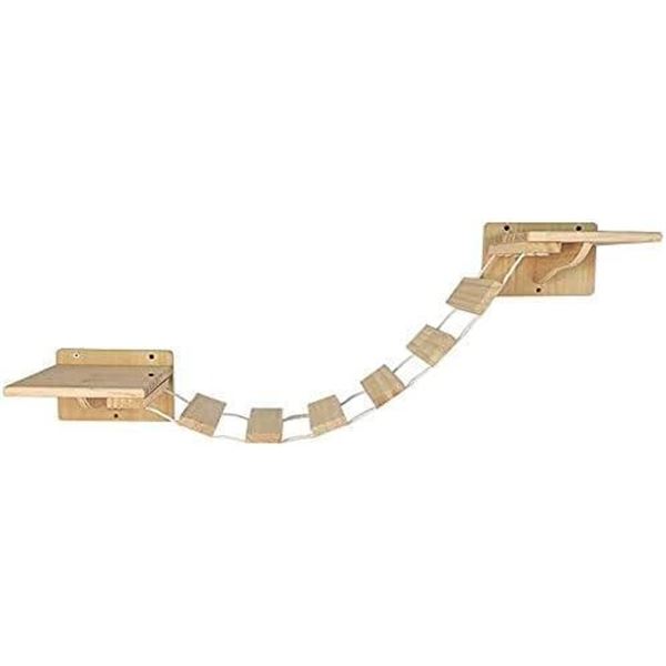 Felivecal Upgraded Wall Mounted Cat Suspension Bridge Ladder Installation Ladder Tree with Cat Ladde