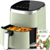 Image 1 : Air Fryer, Fabuletta 9 Customizable Smart Cooking Programs Compact 4QT Air Fryers, Shake Reminder, 4