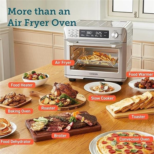 COSORI Smart 12-in-1 Air Fryer Toaster Oven Combo, Airfryer Convection Oven Countertop, Bake, Roast,
