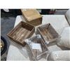 Image 1 : Barnyard Designs 3 Stacking Wood Crates Brown