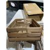 Image 2 : Barnyard Designs 3 Stacking Wood Crates Brown