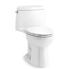Image 1 : KOHLER Santa Rosa Comfort Height 1-Piece 4.8 LPF Compact Single Flush Elongated Toilet in White