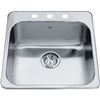 Image 1 : Kindred Steel Queen Series QSL2020/8/3 Kitchen Sink, 3-Faucet 20.5x20"