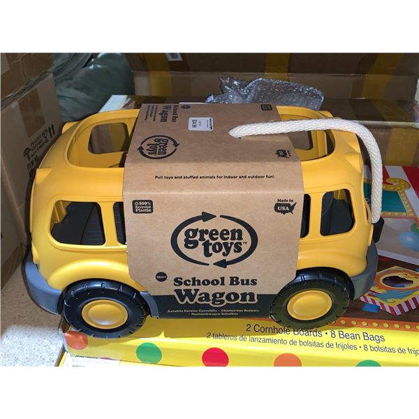 Green toys School bus pull wagon