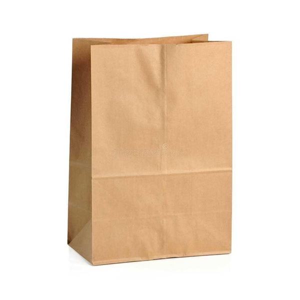Lot of 500 12x7x17" Plain Brown Paper Bags
