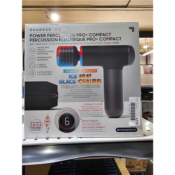 Sharper Image Power Percussion Pro Ice & Heat Massage Gun