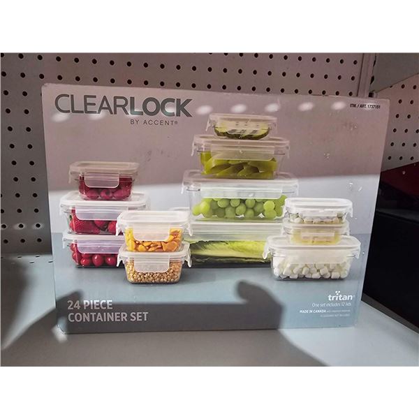 Clear Lock 24 Pc Food Storage Container Set