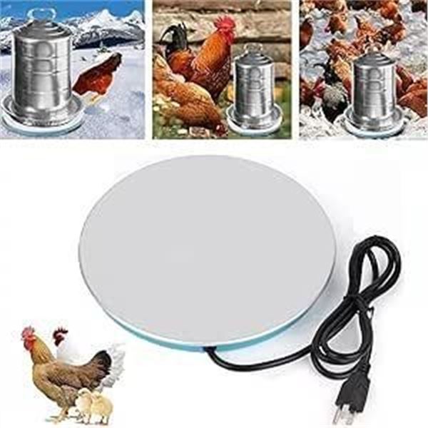 BuerKeo Poultry Waterer Heated Base, Chicken Water Heater for Winter Pet Metal Base,125W Electric Sa