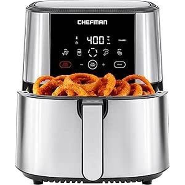 Chefman TurboFry® Touch Air Fryer, XL 8-Qt (7.5L) Family Size, One-Touch Digital Control Presets, Fr
