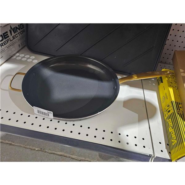 Blue Diamond Gold 4QT Saute Pan,Ceramic Nonstick, PFAS Free, PFOA Free, Induction Suitable, Dishwash