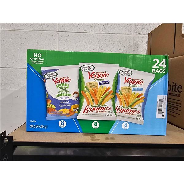 Sensible Portions Veggie Straws 24 Assorted Bags 24x28.4g
