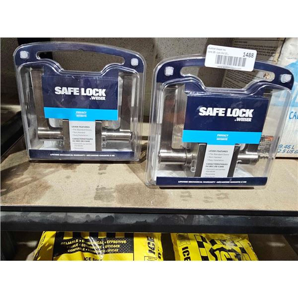 Lot of 2 - Safe Lock by Weiser Privacy Door Handles