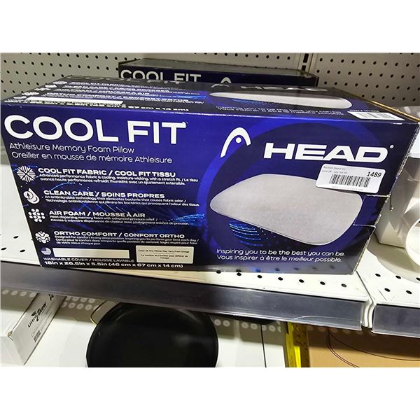 Head Cool Fit Memory Foam Standard Queen Size Pillow