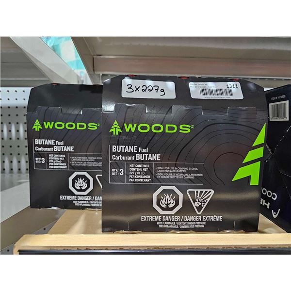 Woods Butane Fuel 2x (3 x 227g)