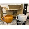 Image 1 : 2 Pack Orange and White Pumpkin Mugs