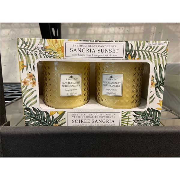 Premium Glass Candle Set Sangria Sunset