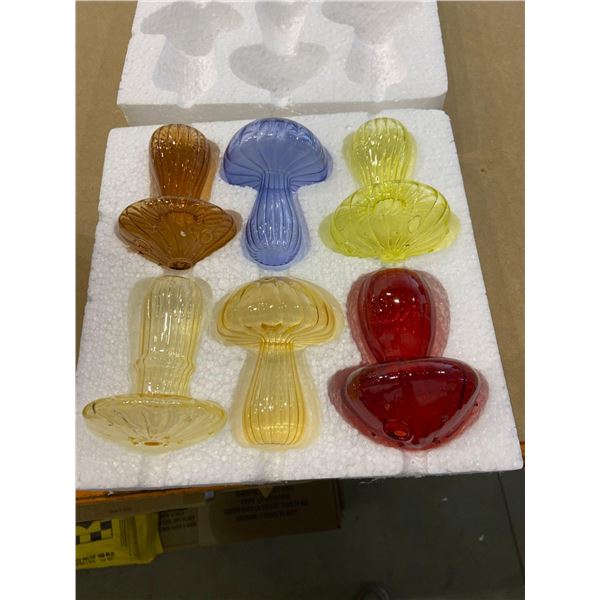 Mushroom Vase, Set of 6 Colored Flower Vase