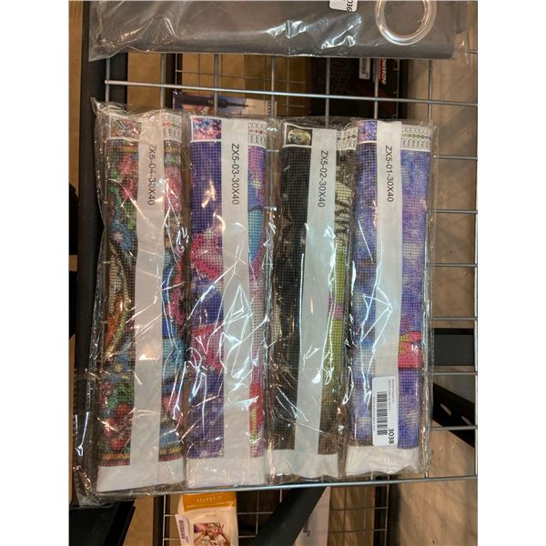 4 Pack of Christmas Themed Diamond Paintings 12" x 16"