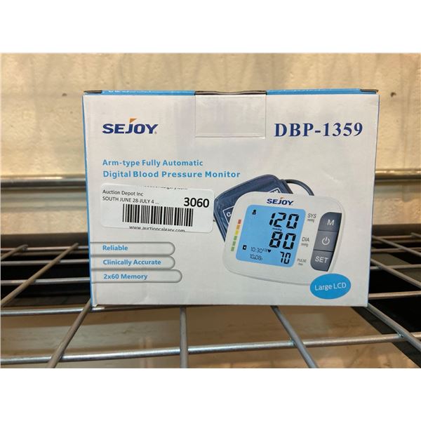Sejoy DBP-1359 Arm Type Fully Automatic Digital Blood Pressure Monitor