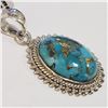 Image 2 : Silver Turquoise(8.1ct) Pendant (~Size 0) (~length 0inches) (~weight 5.81g), Suggested Retail Value 