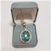 Image 4 : Silver Turquoise(8.1ct) Pendant (~Size 0) (~length 0inches) (~weight 5.81g), Suggested Retail Value 