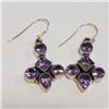 Image 1 : Silver Amethyst Earrings (~Size 0) (~length 0inches) (~weight 6.36g), Suggested Retail Value $260 (E