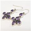 Image 3 : Silver Amethyst Earrings (~Size 0) (~length 0inches) (~weight 6.36g), Suggested Retail Value $260 (E