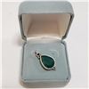 Image 3 : Silver Green Onyx Pendant (~Size 0) (~length 0inches), Suggested Retail Value $100