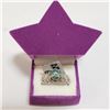 Image 4 : Silver Moissanite(1.18ct) Ring (~Size 7)(Ring is resizable for $40) (~length 0inches) (~weight 3.49g