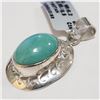 Image 3 : Silver Turquoise(9.9ct) Pendant (~Size 0) (~length 0inches) (~weight 6.2g), Suggested Retail Value $