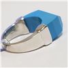 Image 2 : Silver Synthetic Turquoise(11.2ct) Ring (~Size 7)(Ring is resizable for $40) (~length 0inches) (~wei
