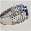 Image 2 : Silver Sapphire Cubic Zirconia Ring (~Size 10)(Ring is resizable for $40) (~length 0inches) (~weight
