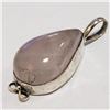 Image 3 : Silver Rose Quartz Pendant (~Size 0) (~length 0inches) (~weight 6.63g), Suggested Retail Value $260 