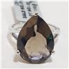Image 1 : Silver Smokey Quartz(9.9ct) Ring (~Size 7)(Ring is resizable for $40) (~length 0inches) (~weight 4.4
