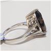Image 2 : Silver Smokey Quartz(9.9ct) Ring (~Size 7)(Ring is resizable for $40) (~length 0inches) (~weight 4.4