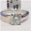 Image 1 : Silver Moissanite(1.7ct) Ring (~Size 9.5)(Ring is resizable for $40) (~length 0inches) (~weight 3.3g