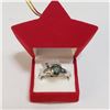 Image 4 : Silver Moissanite(1.7ct) Ring (~Size 10)(Ring is resizable for $40) (~length 0inches) (~weight 3.3g)