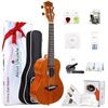 Image 1 : AKLOT Concert Ukulele Solid Mahogany Ukelele 23 inch Beginners