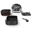Image 1 : Ninja® 6-in-1 Non-Stick Indoor Grill/Air Grill w/ Air Fryer, Stainless Steel, Black (PHOTO MAY NOT M