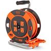 Image 1 : BLACK+DECKER Retractable Extension Cord Reel 50 Ft. with 4 Outlets, Multi-Plug Extension, Easy Handl