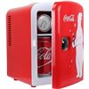 Image 1 : Coca-Cola Polar Bear 4L Cooler/Warmer w/ 12V DC and 110V AC Cords, 6 Can Portable Mini Fridge, Perso
