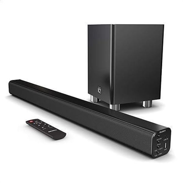 Majority K2 Sound Bar with Subwoofer | 150W Powerful Stereo 2.1 Channel Sound Bar for TV | Home Thea