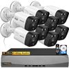 Image 1 : (4K/8.0 Megapixel & 130° Ultra Wide-Angle) 2-Way Audio PoE Outdoor Home Security Camera System, 8 Wi
