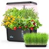 Image 1 : iDOO Hydroponics Growing System with Sprouter Tray, Indoor Garden Sprouting Kit with Pump, Auto-Time