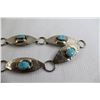 Image 4 : (2) Belts - Mexican Silver and Turquoise