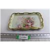 Image 1 : Handpainted Floral Dresser Tray - Made in Austria