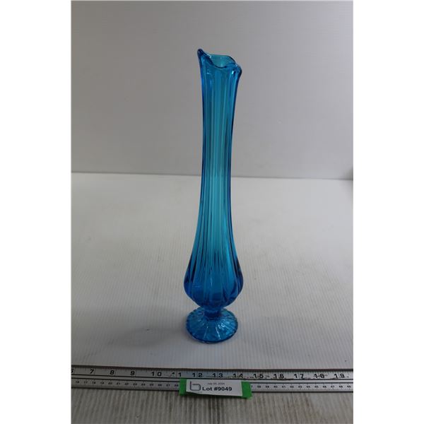 Blue Glass Vase - 15"