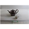 Image 1 : Silverplate Teapot, Shelley Violet Milk Holder