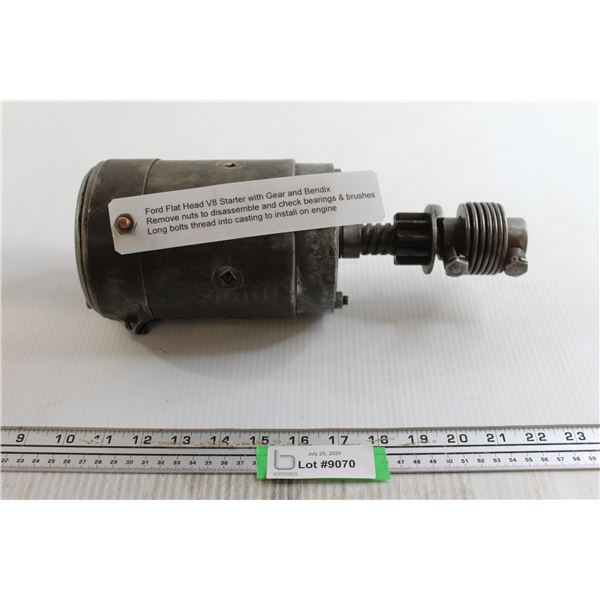 Ford Flat Head V8 Starter with Gear and Bendix